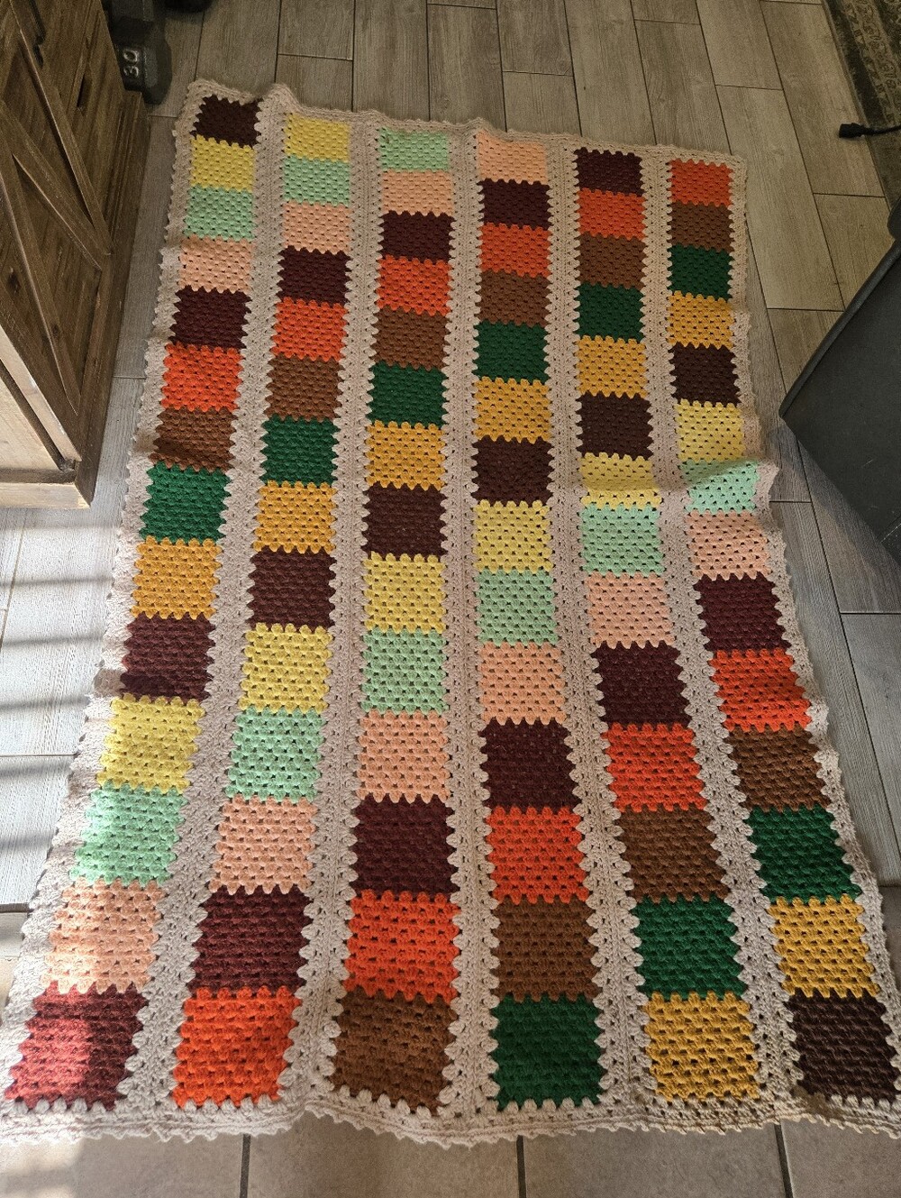 Vintage Crochet Afghan Blanket